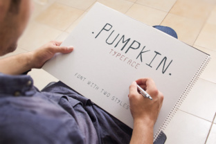 A Tale of Two Pumpkins: Mastering the All Caps Font with Dual Personalities