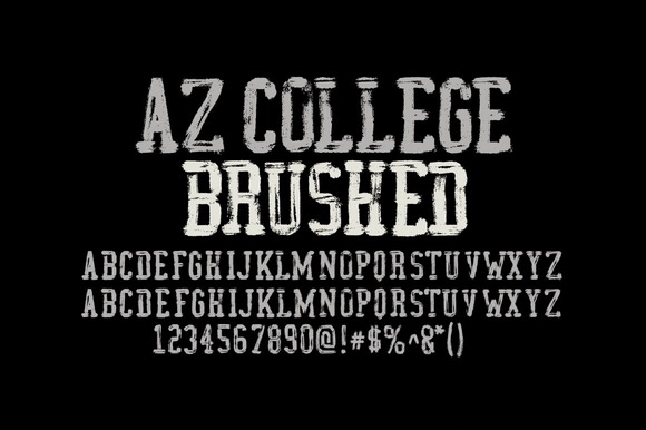 AZ College Brushed: The Font That Captures Wavy Shirt Energy