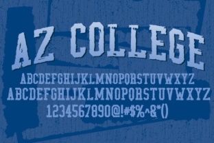 AZ College: The Rough, Vintage Typeface That Brings Collegiate Spirit to Any Design