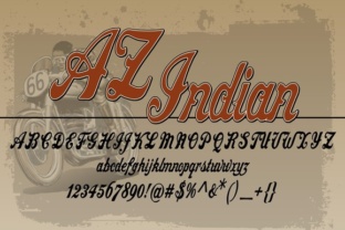 AZ Indian Font: Reviving the Spirit of Early Motorcycle Heritage in Modern Design