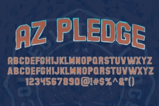 AZ Pledge: Old-School Font with Collegiate Soul