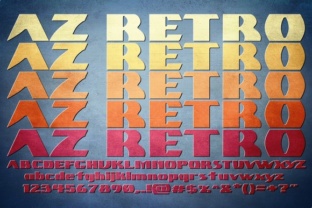 AZ Retro: A Bold 70s Style Headline Font for Impactful Design Work
