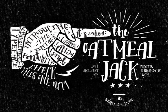 Oatmeal Jack: A Hand-Lettered Font Duo That Balances Personality and Polish
