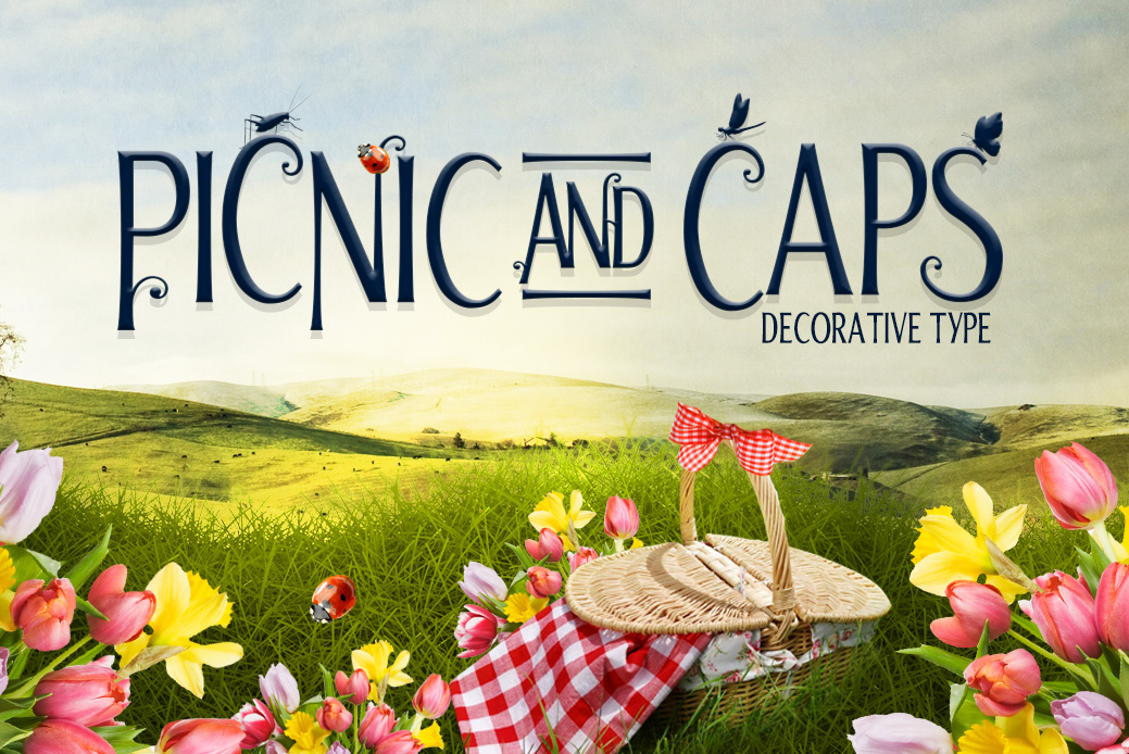 Picnic Caps: A Decorative Font That Elevates Creative Design