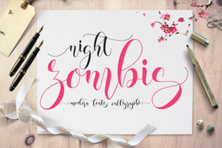 The Allure of Zombis Night: A Handdrawn Calligraphy Font with 520 Unique Glyphs