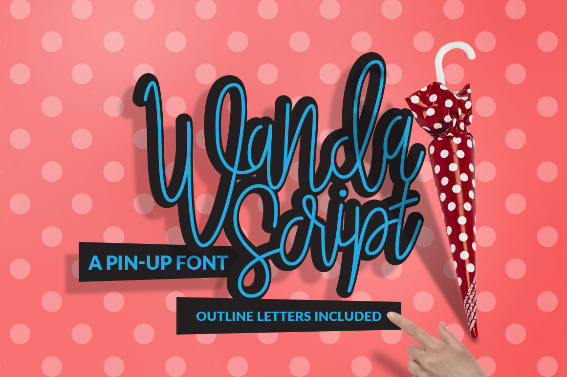 Wanda Script: Vintage Pin-Up Font for Modern Design